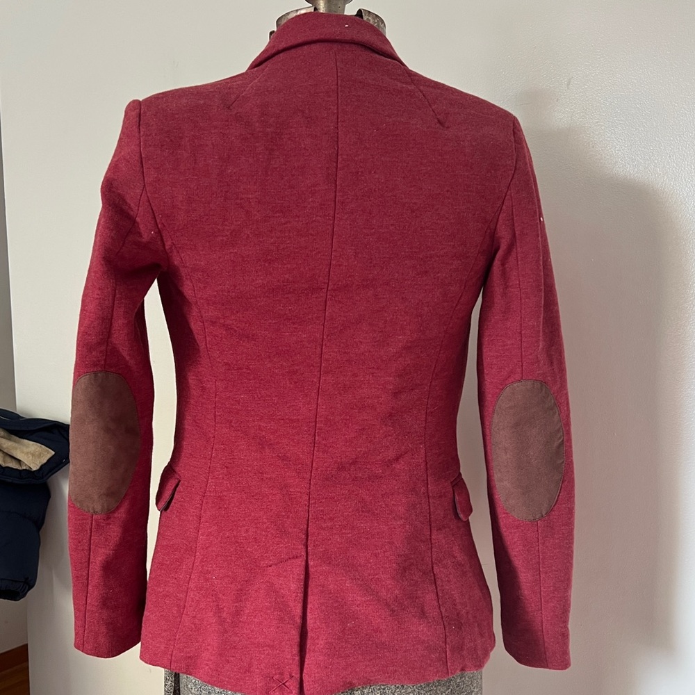 H&M elbow patch red blazer